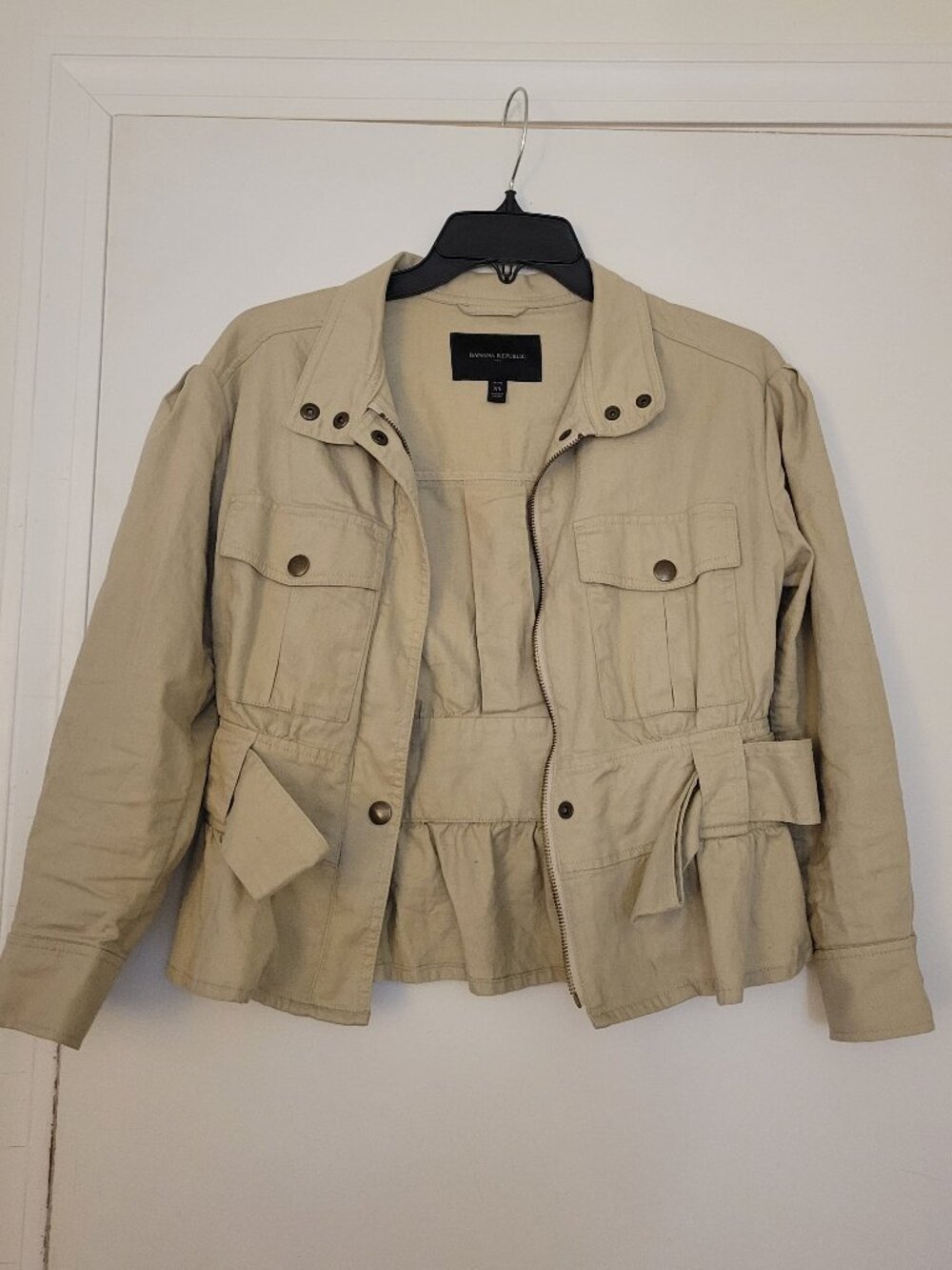 Linen Blend Tie Waist Jacket